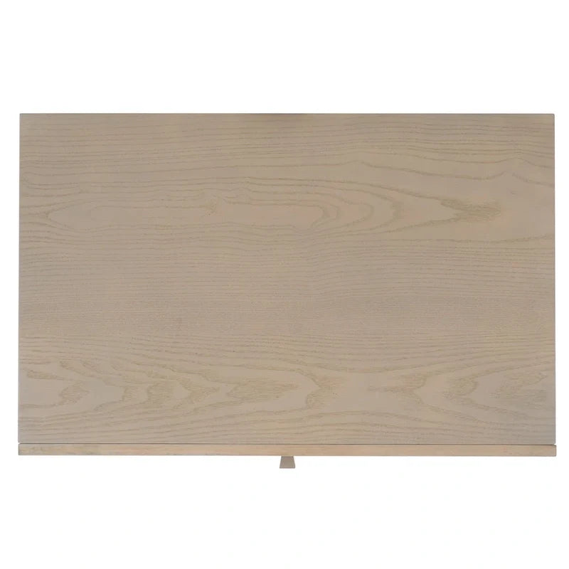 Comodino moderno in legno con 2 cassetti e gambe in metallo