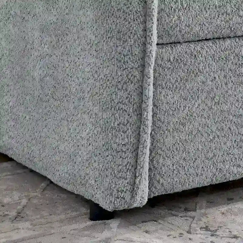 Podwójne łóżko dzienne Boucle z wysuwanym łóżkiem