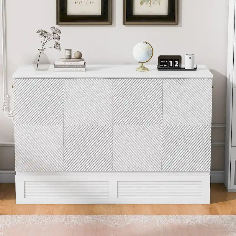 Letto a scomparsa a parete matrimoniale/queen size con ampio cassetto contenitore