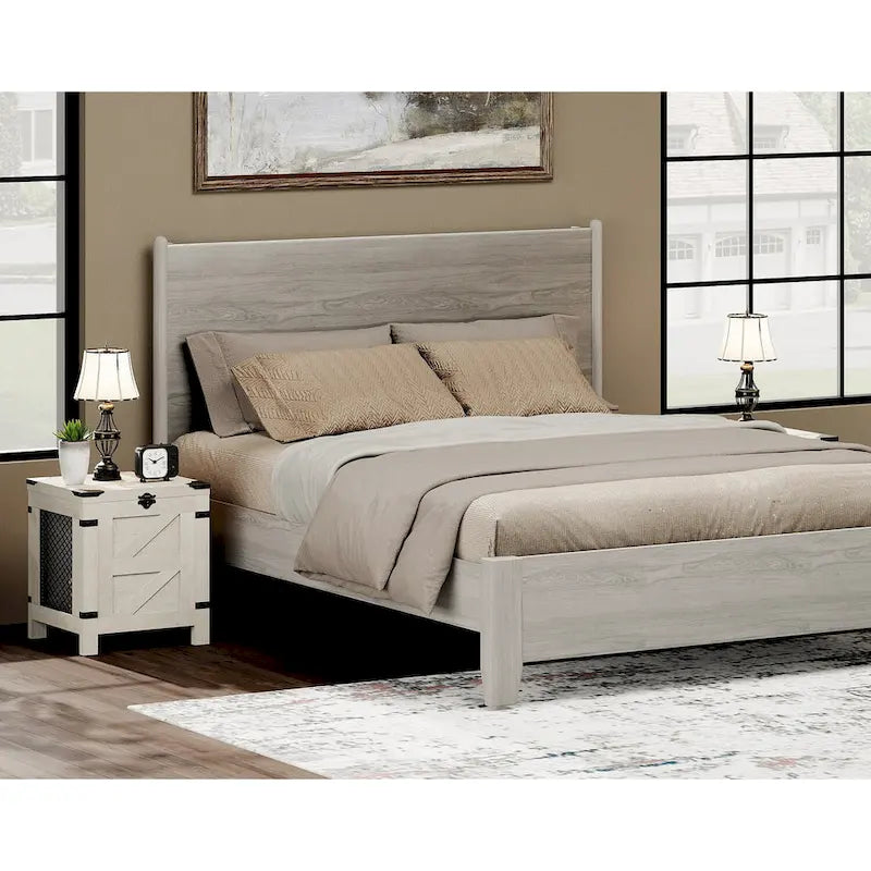Lift Top End Table, Nightstand with Rustic Lock