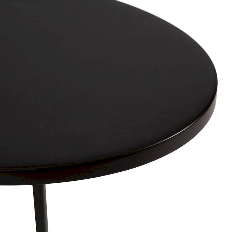 Minimalist Black C Shape Round Side Table Metal Sofa Accent Table