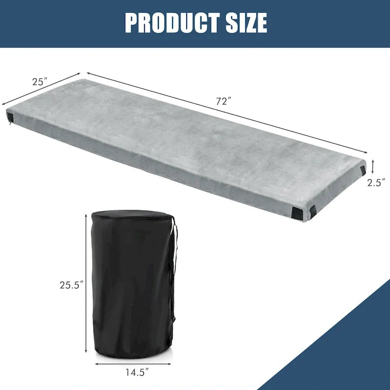 Materasso da viaggio leggero e arrotolabile, portatile, in memory foam