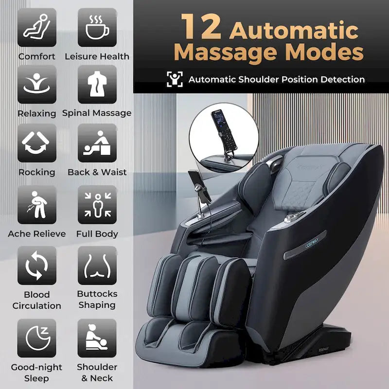 Track Full Body Massage Chair with Waist