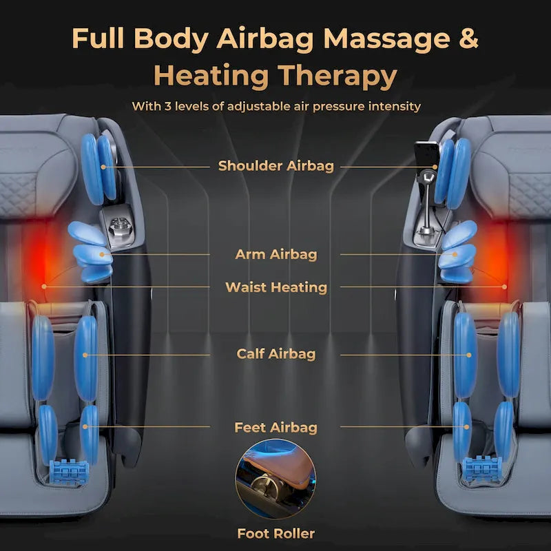 Track Full Body Massage Chair with Waist