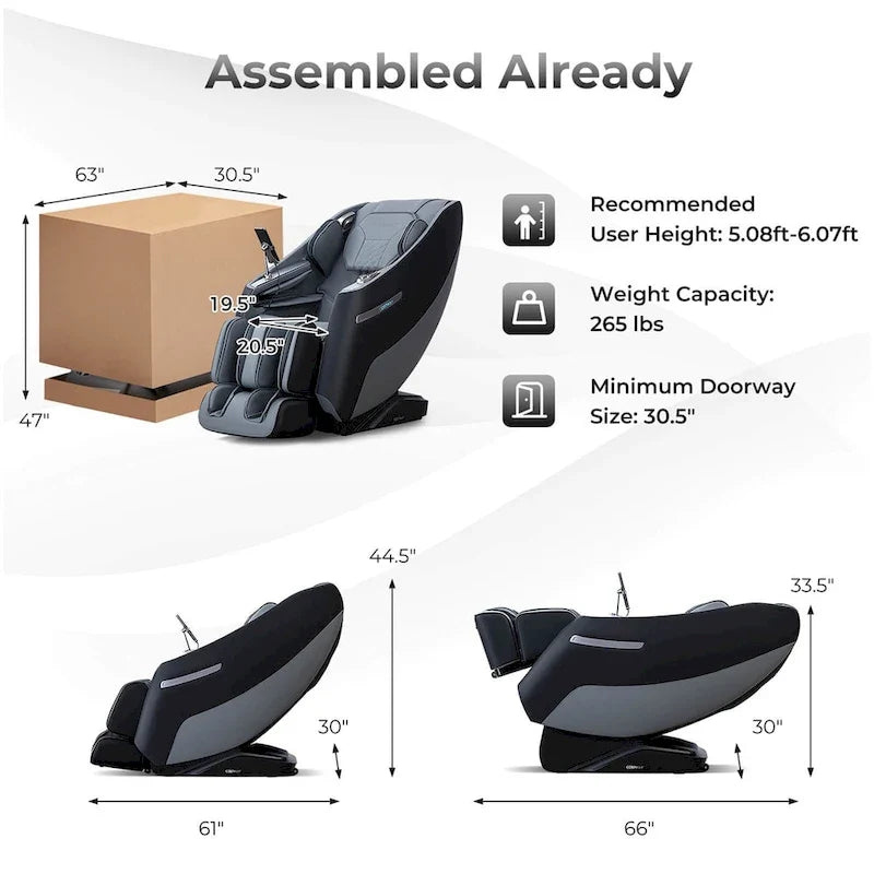 Track Full Body Massage Chair with Waist