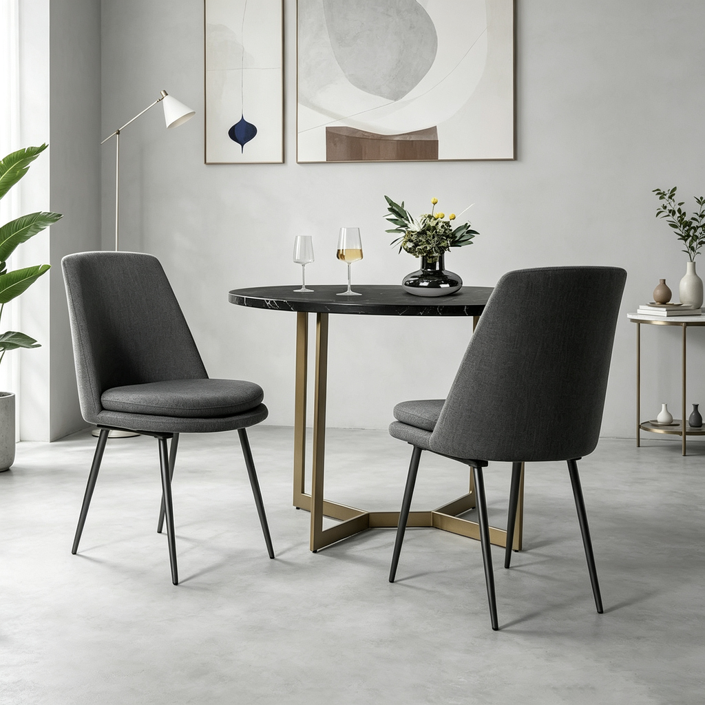 Sedie da pranzo moderne e contemporanee con gambe in metallo