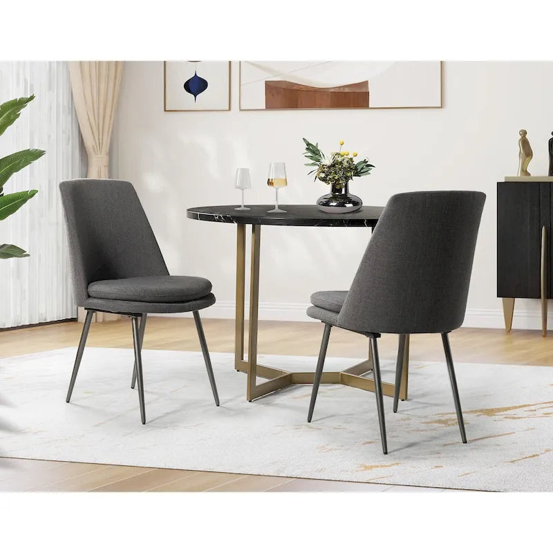Sedie da pranzo moderne e contemporanee con gambe in metallo