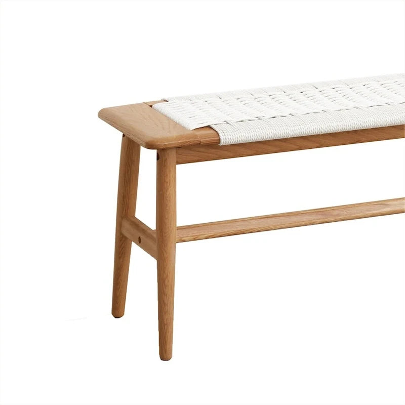 Design Natural Oak Wood Dining Bench Bed Bench for Dining Room, Bedroom