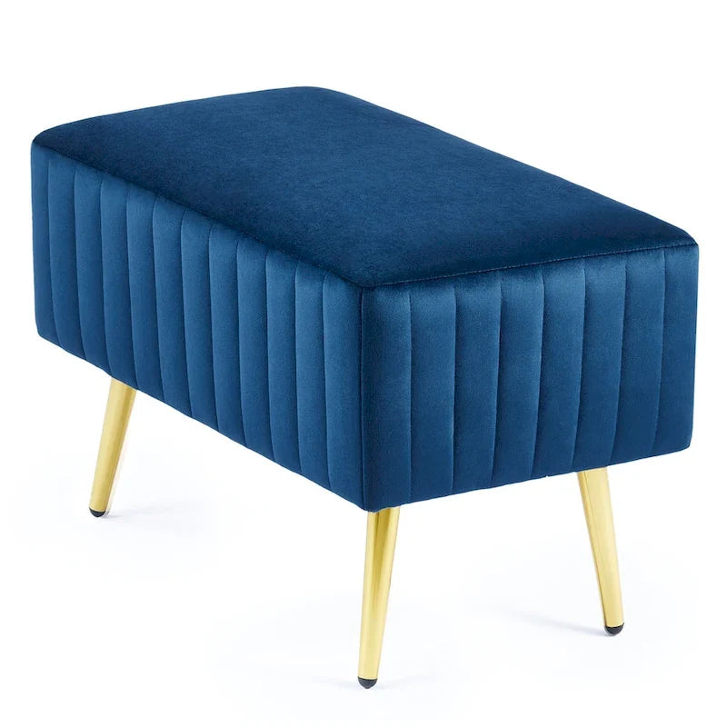Modern Upholstered Entryway Bench with Velvet Seat