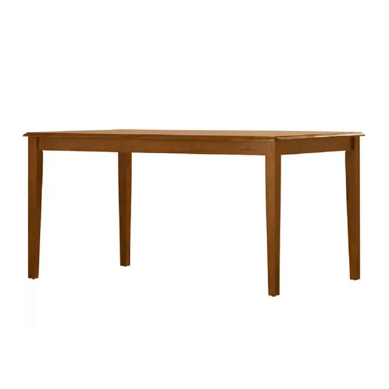 Rectangular Dining Table, Tapered Legs, Rich Walnut Brown